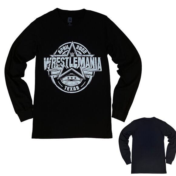 WWE Authentic Wrestlemania April 2022 Texas Long Sleeve T-Shirt Small Slim Fit - Picture 1 of 7
